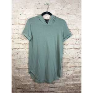 Forever 21 Short sleeve Hoodie sz S tunic green